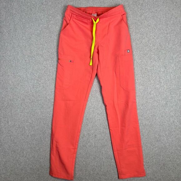Figs Technical Collection Women's Size XXS Coral Pink Scrub Ankle Length Pants - Picture 1 of 8